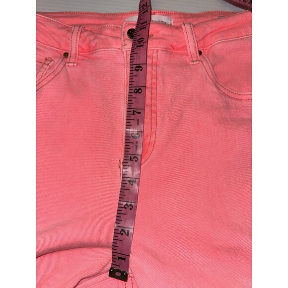 Freckled Poppy X RISEN LOS ANGELES Jeans Pants SZ 7 28X32 Pink Tummy Control - Picture 14 of 16